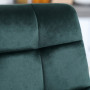 2-pack Barstolar Sammet Mörkgrön med Ryggstöd Mjuk Sits H. 77 cm