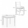 Matgrupp 2 Personer, Bord med 2 Stolar Trä Vit