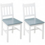 Matstolar 2-pack Trä Vit/Grå