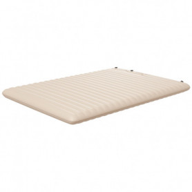 Luftmadrass med Fotpump och Transportväska 195 x 140 x 10 cm Beige