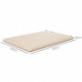Luftmadrass med Fotpump och Transportväska 195 x 140 x 10 cm Beige