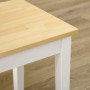 Sittbänk Trä Till Matsal 102 x 36 x 45 cm Natur / Vit Lackerad