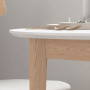 Rund Matbord Scandi Stil 75 x 75 x 76 cm Vit / Ek
