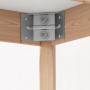 Rund Matbord Scandi Stil 75 x 75 x 76 cm Vit / Ek