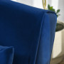Bäddfåtölj Sammet Mörkblå, Silver Ben