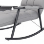 Gungstol med Justerbar Fotstöd och Sidofick Grå