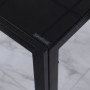 Matbord för 4 Personer Svart Metall / Glas 120 x 60 x 75 cm