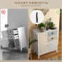 Skänk Sidobrod Shabby Chic Style 68 x 34 x 80 cm Vit / Flerfärgad