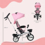 6-i-1 Trehjuling / Barnvagn 1-5 år, max 25 kg, Rosa