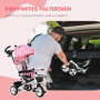 6-i-1 Trehjuling / Barnvagn 1-5 år, max 25 kg, Rosa