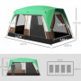 Campingtält Till 7-8 Personer, Nätfönster, Bärväska, 5 x 3 x 2,25 m