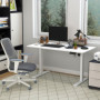 Höj- och sänkbart skrivbord Elektrisk med 4 Minne 140 x 70 x 116 cm Vit