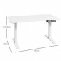 Höj- och sänkbart skrivbord Elektrisk med 4 Minne 140 x 70 x 116 cm Vit