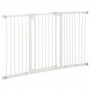 Justerbar Säkerhetsgrind för Husdjur Utan Borrning 136 x 76 cm Meta...