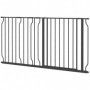 Justerbar Hundgrind 75 till 145 cm Metall Svart