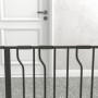 Justerbar Hundgrind 75 till 145 cm Metall Svart