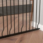 Justerbar Hundgrind 75 till 145 cm Metall Svart