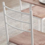 Matgrupp 4 Stolar & Bord – Modern Design, Brun Trä & Vit Metall, 11...