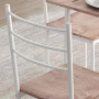 Matgrupp 4 Stolar och Bord, Modern design, Brun Trä / Vit Metall 110 x 70 x 75 cm