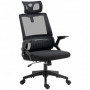 Ergonomisk Kontorsstol Mesh Svart Fällbara Armstöd 58 x 61 x 119 cm