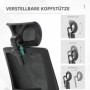 Ergonomisk Kontorsstol Mesh Svart Fällbara Armstöd 58 x 61 x 119 cm