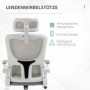 Ergonomisk Kontorsstol, Upp till 120 kg, Mesh Grå Fällbara Armstöd