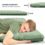 Camping Luftmadrass med Luftpump 200 x 135 x 10 cm Grön