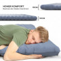 Camping Luftmadrass med Luftpump 200 x 135 x 10 cm Blå