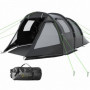 Campingtält 2 rum till 3-4 personer 475 x 264 cm Svart
