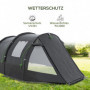 Campingtält 2 rum till 3-4 personer 475 x 264 cm Svart