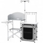 Campingkök Hopfällbart Tygskåp 144 x 48 x 119 cm Silver