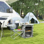 Campingkök Hopfällbart Tygskåp 144 x 48 x 119 cm Silver
