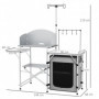 Campingkök Hopfällbart Tygskåp 144 x 48 x 119 cm Silver