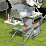 Campingkök Hopfällbart Tygskåp 144 x 48 x 119 cm Silver