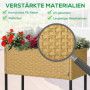 Upphöjd Odlingslåda Med Bottenhylla 70 x 30 x 70 cm, Sandfärgad