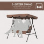 Hammock Gunga 3-sits Hollywood Brun 172 x 110 x 153 cm
