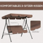Hammock Gunga 3-sits Hollywood Brun 172 x 110 x 153 cm