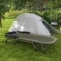 Campingsäng Fällbar 200 x 85 x 40-55 cm Grön