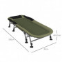 Campingsäng Fällbar 200 x 85 x 40-55 cm Grön
