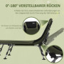 Campingsäng Fällbar 200 x 85 x 40-55 cm Grön