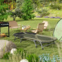 Campingsäng Fällbar 200 x 85 x 40-55 cm Grön