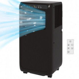 Mobil Luftkonditionering 3 Hastigheter 950W Svart