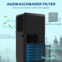 Mobil Luftkonditionering 3 Hastigheter 950W Svart