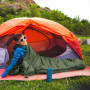 Camping Sovsäck Vattentät, lätt, fodrad, isolering ner till -20° C, 200 x 85 x 15 cm Mörkgrå