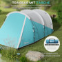 Campingtält för 4-5 Personer 2 Rum 460 x 260 x 190 cm Blå