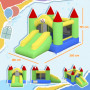 Hoppborg med rutschkana och säkerhetsnät, 300x180x160cm