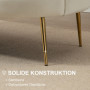 Soffa 2-sits Vintage Blomma Offwhite med Guld Ben