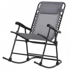 Utomhus Gungstol med Kudde upp till 120 kg Mesh Ljusgrå