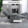 Relax Massagestol med Ståhjälp, Fjärrkontroll - Läder Grå