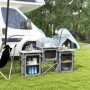 Campingkök Hopfällbar Aluminiumram 172 x 48 x 119 cm Grå Silver